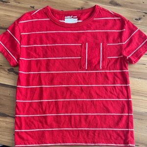 Cat & Jack Red and White Striped Tee